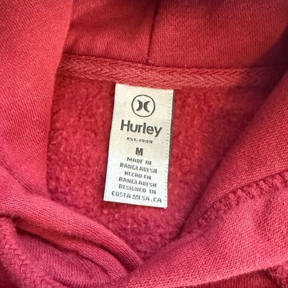 Men’s Maroon Graphic  Hurley Sweatshirt/Hoodie Size Medium - Picture 5 of 6